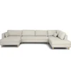 Sale Nimara Brandy - venstrevendt u-sofa i beige med chaiselong - L: 366 x D: 211 x H: 80 cm