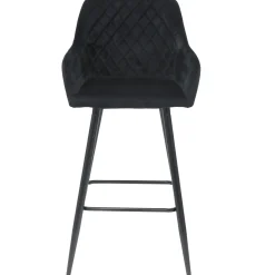 Nimara Carlo barstol - sort velour med armlæn 65 cm