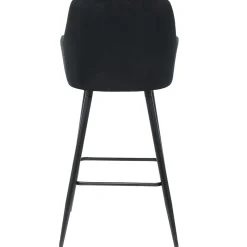 Nimara Carlo barstol - sort velour med armlæn 65 cm