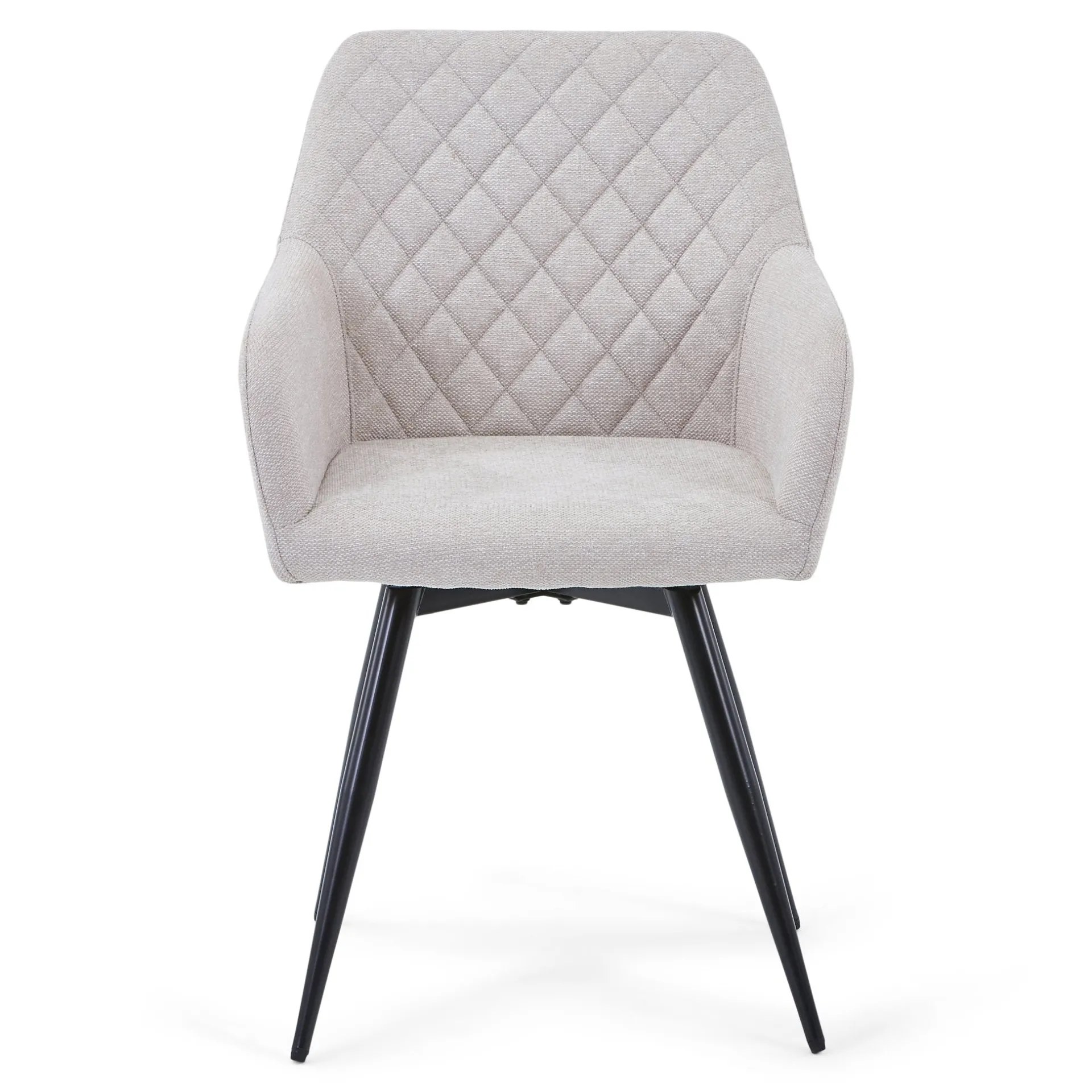 Outlet Nimara Carlo spisebordsstol - Beige polstret med drejefunktion 360 grader