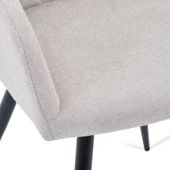 Outlet Nimara Carlo spisebordsstol - Beige polstret med drejefunktion 360 grader