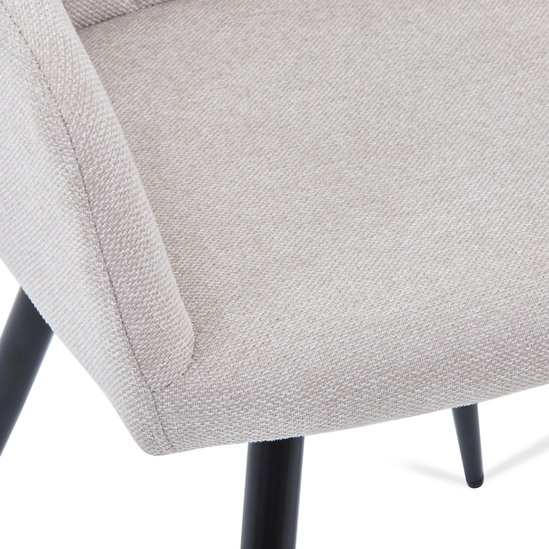 Outlet Nimara Carlo spisebordsstol - Beige polstret med drejefunktion 360 grader