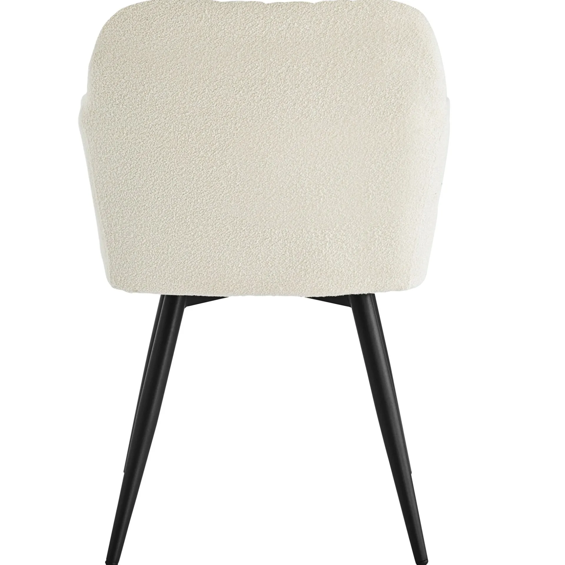 Best Nimara Carlo spisebordsstol - Hvid boucle polstret med armlæn