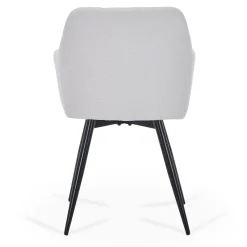 Best Nimara Carlo spisebordsstol -  Hvid boucle med drejefunktion 360 grader