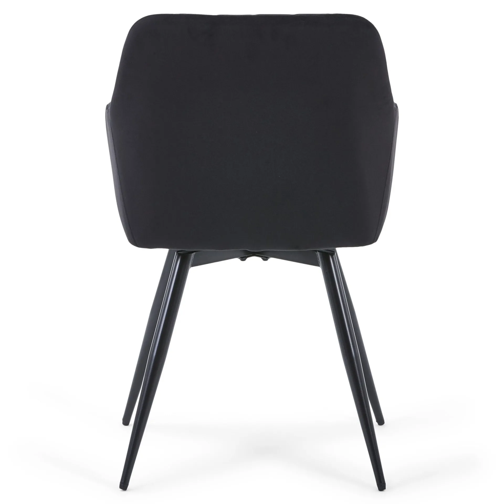 Outlet Nimara Carlo spisebordsstol - Sort velour med drejefunktion 360 grader