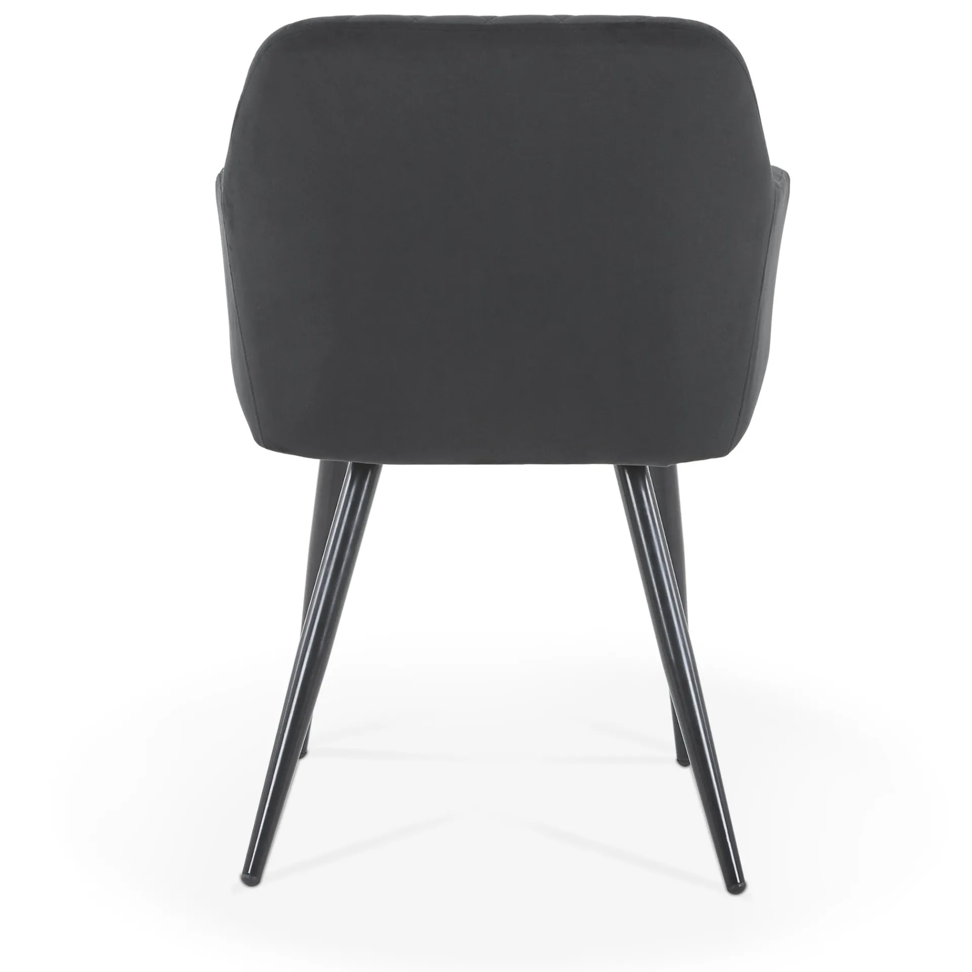 Online Nimara Carlo spisebordsstol - Sort velour med armlæn