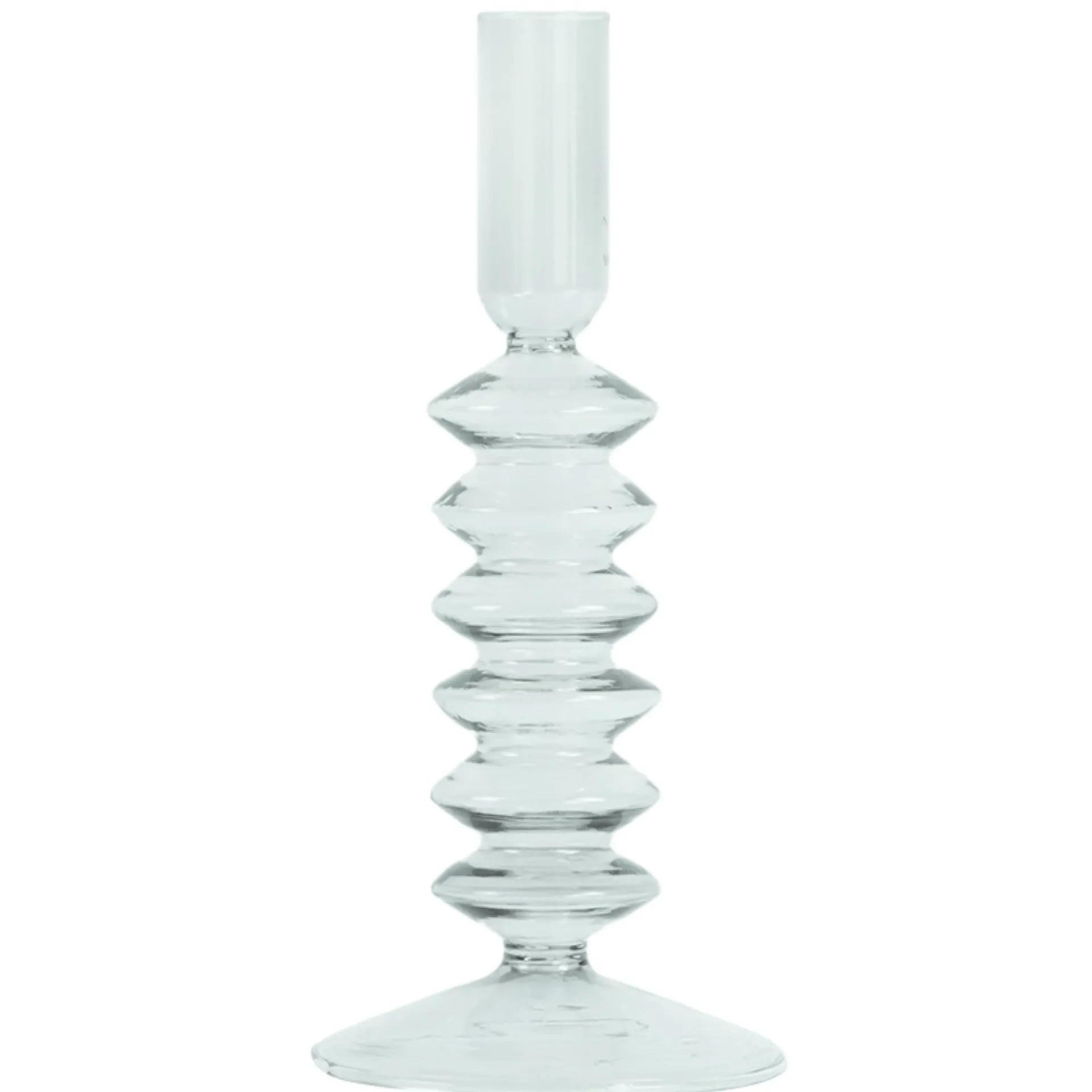 Nimara Chili lysestage glas grå 21 cm