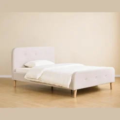 Outlet Nimara Christian seng i beige 140x200 cm inkl. sengelameller og madrasser