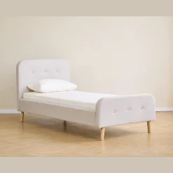 Best Nimara Christian seng i beige 90x200 cm inkl. sengelameller og madrasser