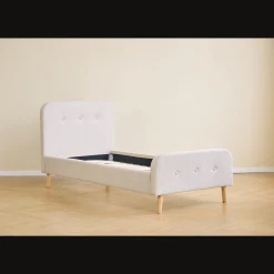 New Nimara Christian sengeramme i beige 90x200 cm ekskl. sengelameller og madrasser