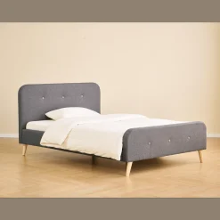 Clearance Nimara Christian sengeramme i grå 140x200 cm ekskl. sengelameller og madrasser