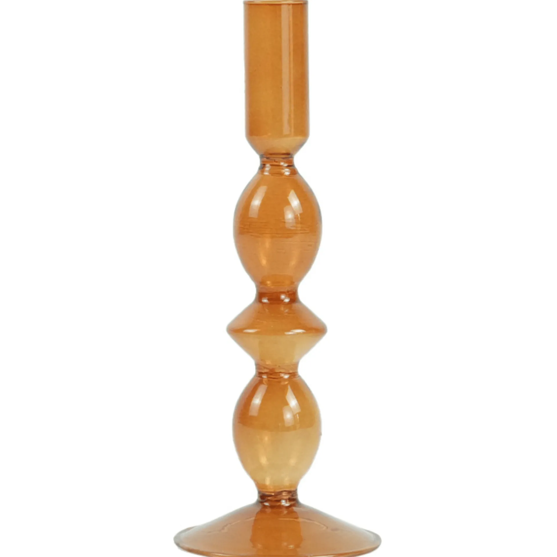 Online Nimara Cora glas lysestage amber 20 cm