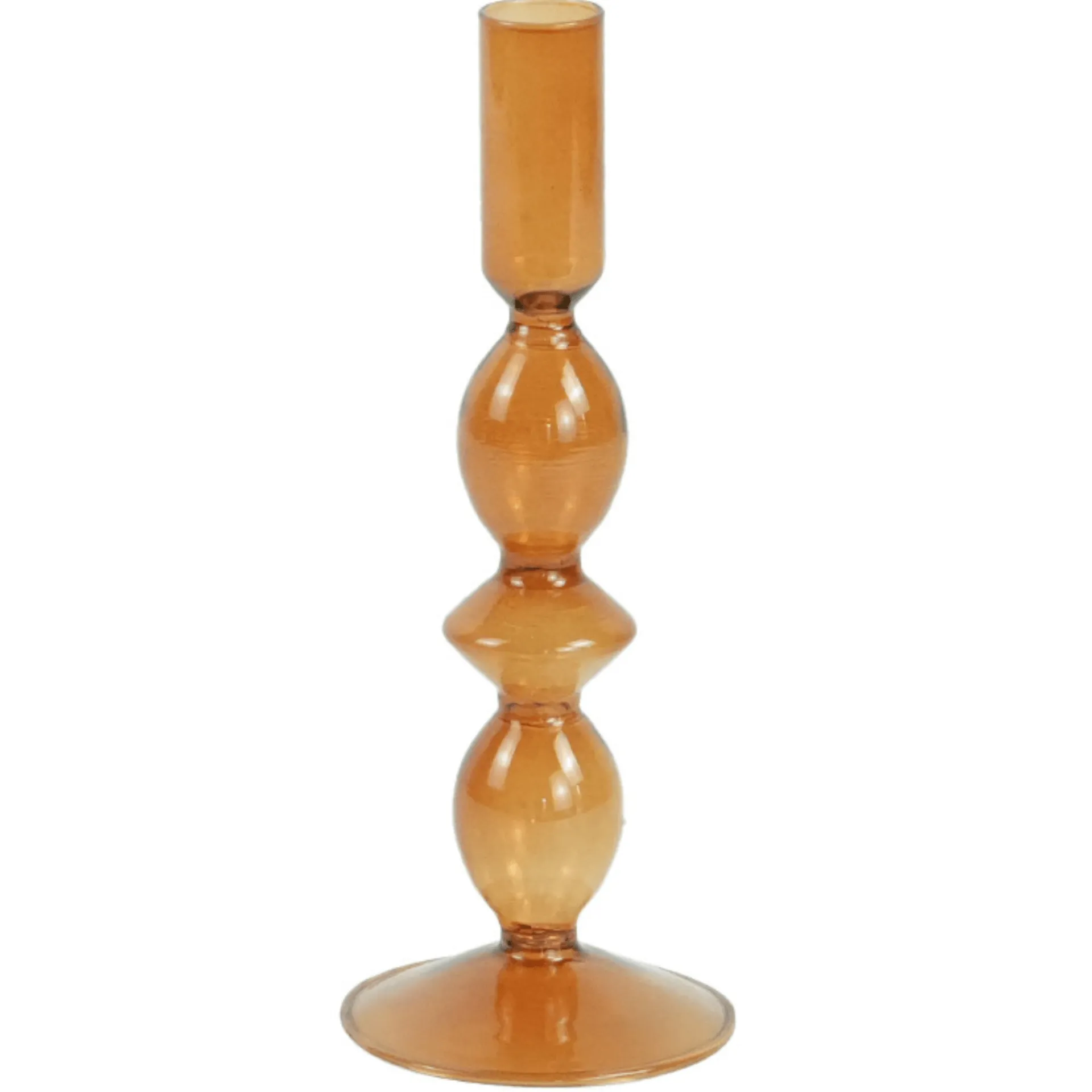 Online Nimara Cora glas lysestage amber 20 cm