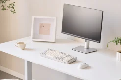New Nimara Damian hæve- og sænkebord skrivebord 160x80 cm i hvid