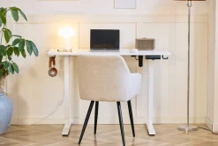 Hot Nimara Damian hæve sænkebord skrivebord 120x60 cm i hvid