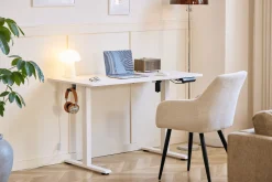 Hot Nimara Damian hæve sænkebord skrivebord 120x60 cm i hvid