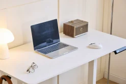 Hot Nimara Damian hæve sænkebord skrivebord 120x60 cm i hvid