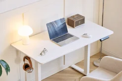 Hot Nimara Damian hæve sænkebord skrivebord 120x60 cm i hvid