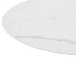 Outlet Nimara Diego spisebord i hvid marmor look Ø90