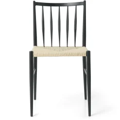 Hot Nimara Elena spisebordsstol - sort med fletsæde