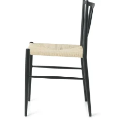 Hot Nimara Elena spisebordsstol - sort med fletsæde