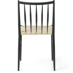 Hot Nimara Elena spisebordsstol - sort med fletsæde