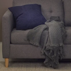 Sale Nimara Ellen pyntepude - Blå fløjl 45x45 cm