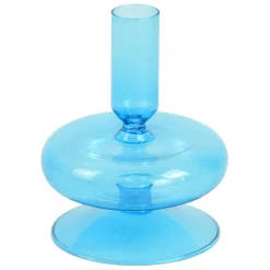 Outlet Nimara Elly glas lysestage blå 12 cm