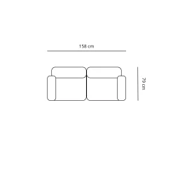 Hot Nimara Emilia modulsofa i beige 2 moduler L: 158 X D: 79 X H: 72 cm