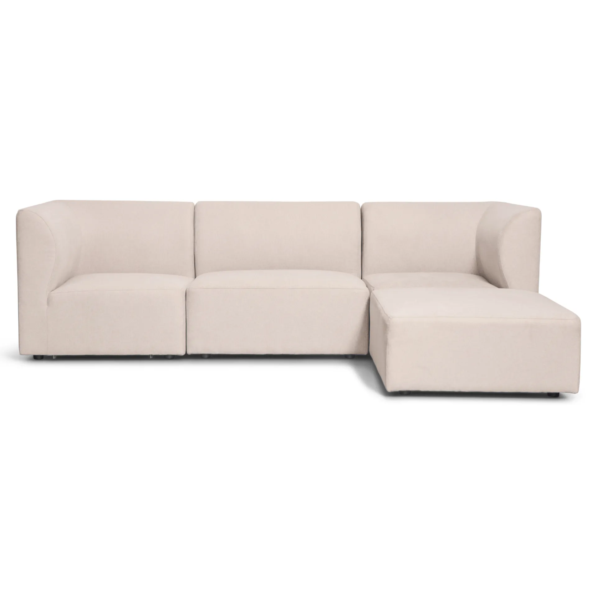 Sale Nimara Emilia modulsofa i beige 3 moduler højre- og venstrevendt chaiselong L: 243 X D: 158 X H: 72 cm