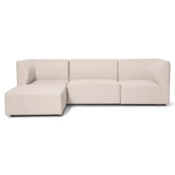 Sale Nimara Emilia modulsofa i beige 3 moduler højre- og venstrevendt chaiselong L: 243 X D: 158 X H: 72 cm
