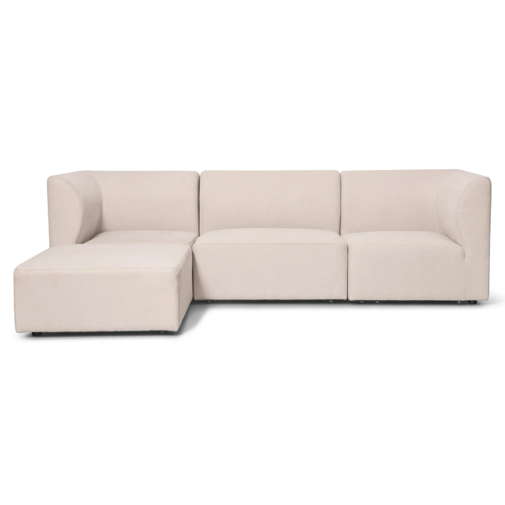Sale Nimara Emilia modulsofa i beige 3 moduler højre- og venstrevendt chaiselong L: 243 X D: 158 X H: 72 cm