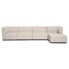 Nimara Emilia modulsofa i beige 4 moduler med højre- og venstrevendt chaiselong L: 328 X D: 158 X H: 72 cm