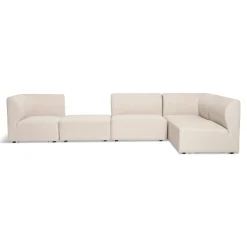 Nimara Emilia modulsofa i beige 4 moduler med højre- og venstrevendt chaiselong L: 328 X D: 158 X H: 72 cm