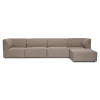 Online Nimara Emilia modulsofa i sand 4 moduler med højre- og venstrevendt chaiselong L: 328 X D: 158 X H: 72 cm