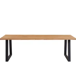 Online Nimara Esther plankebord - 200x95 cm - naturligt olieret eg med firkantet ben (Forberedt til tillægsplader)