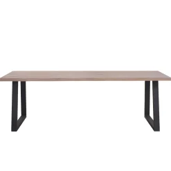 Sale Nimara Esther plankebord - 200x95 cm - i hvidolieret eg med firkantet ben - (Forberedt til tillægsplader)