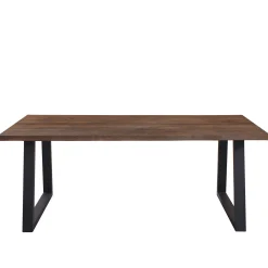 Clearance Nimara Esther plankebord - 300x95 cm - i smoked eg med firkantet ben - (Forberedt til tillægsplader)