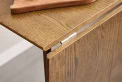 Hot Nimara Ezra - Røget Eg klap ud spisebord med tillægsplader i lakeret egefiner - 80/120 x 80 cm