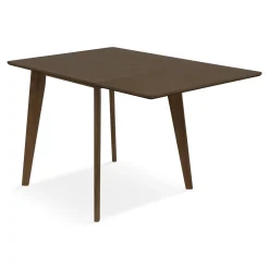 Hot Nimara Ezra - Røget Eg klap ud spisebord med tillægsplader i lakeret egefiner - 80/120 x 80 cm