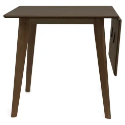 Hot Nimara Ezra - Røget Eg klap ud spisebord med tillægsplader i lakeret egefiner - 80/120 x 80 cm