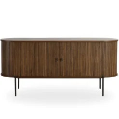 Nimara Florence jalousi skab med lameller i røget eg 160x45x75 cm