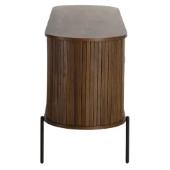 Nimara Florence jalousi skab med lameller i røget eg 160x45x75 cm