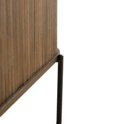 Nimara Florence jalousi skab med lameller i røget eg 160x45x75 cm