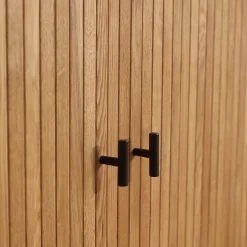 New Nimara Florence jalousi skab med lameller i eg 160x45x75 cm