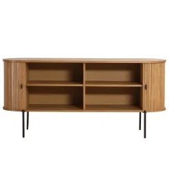 New Nimara Florence jalousi skab med lameller i eg 160x45x75 cm