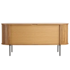 New Nimara Florence jalousi skab med lameller i eg 160x45x75 cm