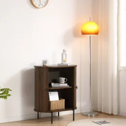 Hot Nimara Florence jalousi skab med lameller i røget eg 70x40x85 cm