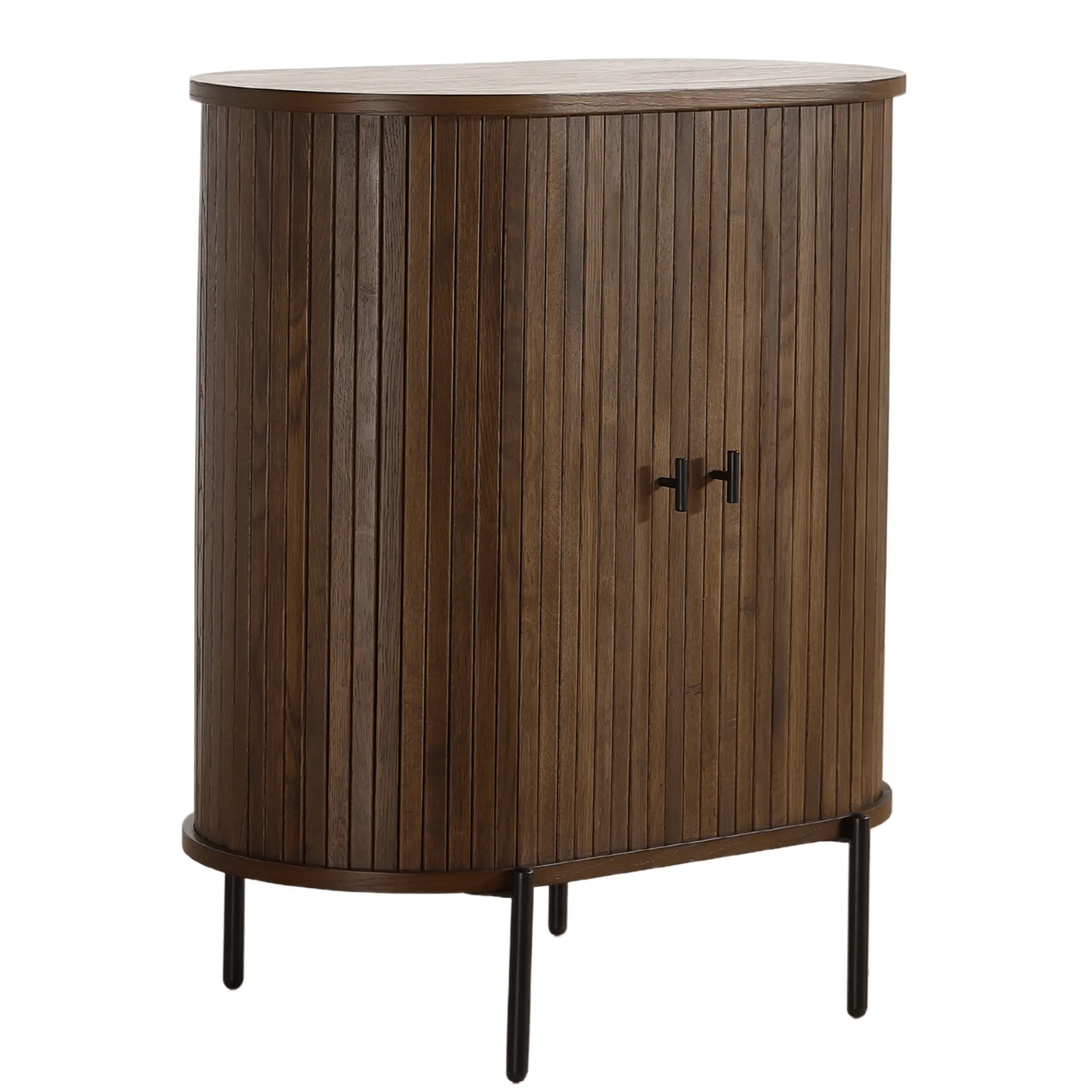 Hot Nimara Florence jalousi skab med lameller i røget eg 70x40x85 cm