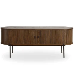 Online Nimara Florence jalousi tv-bord med lameller i røget eg 138x40x55 cm